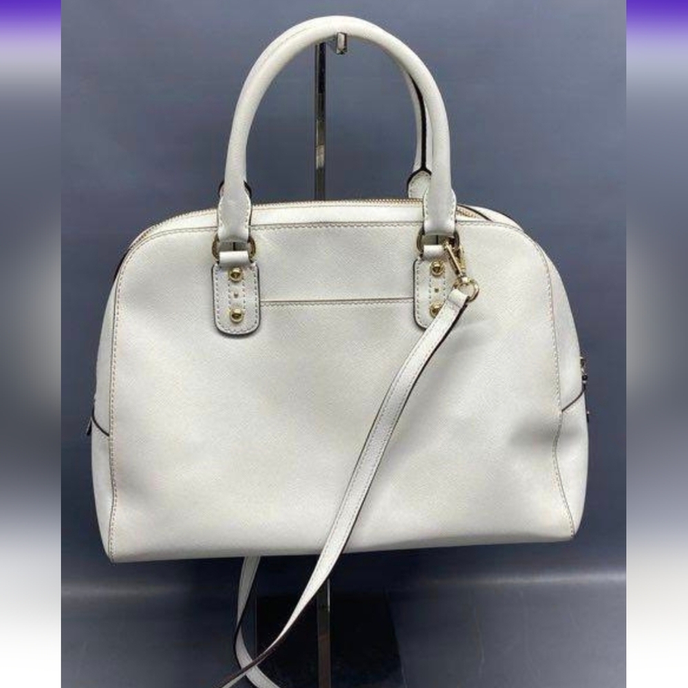 MICHAEL KORS Leather Satchel Handbag White - Picture 2 of 12